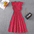 Summer Dress 2021 Elegant Sundress Slim Sleeveless Woman Vestidos Ruffles Knee Length Clothes Red Beach Party Dresses For Women - Polynesia Market