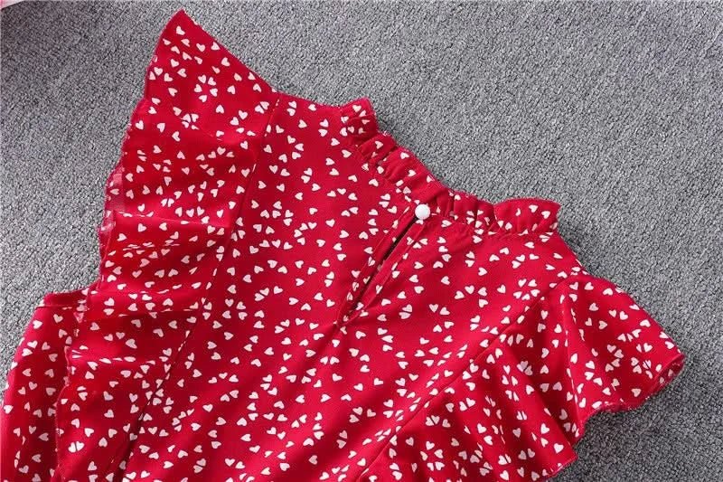 Summer Dress 2021 Elegant Sundress Slim Sleeveless Woman Vestidos Ruffles Knee Length Clothes Red Beach Party Dresses For Women - Polynesia Market