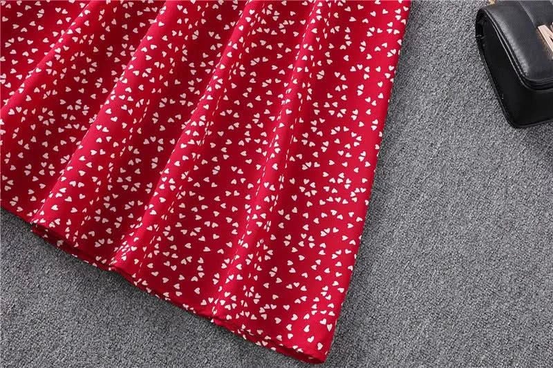 Summer Dress 2021 Elegant Sundress Slim Sleeveless Woman Vestidos Ruffles Knee Length Clothes Red Beach Party Dresses For Women - Polynesia Market