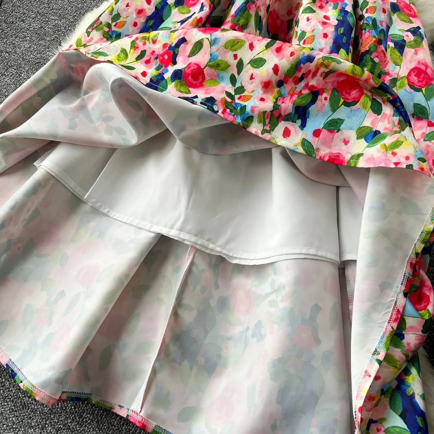 Women Sleeveless Elegant Dress Retro Elegant High Waisted Pleated Printed Formal Dresses Ladies Summer Slim A - line Long Robe - Polynesia Market