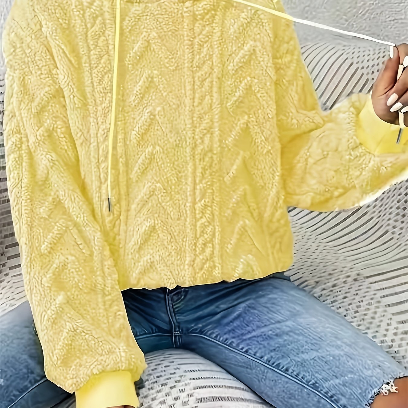 Women's Fashion Hoodie, 100% Polyester Knit Fabric, Solid Color, Lightweight Pullover with Hood, for Spring/Fall, Essential Hoodie - Polynesia Market