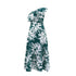 Women'S One - Shoulder Floral Print Ruffle Maxi Dress, Casual Polyester A - Line Gown, Woven Fabric, for Spring/Summer/Fall Vestido - Polynesia Market