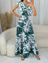 Women'S One - Shoulder Floral Print Ruffle Maxi Dress, Casual Polyester A - Line Gown, Woven Fabric, for Spring/Summer/Fall Vestido - Polynesia Market