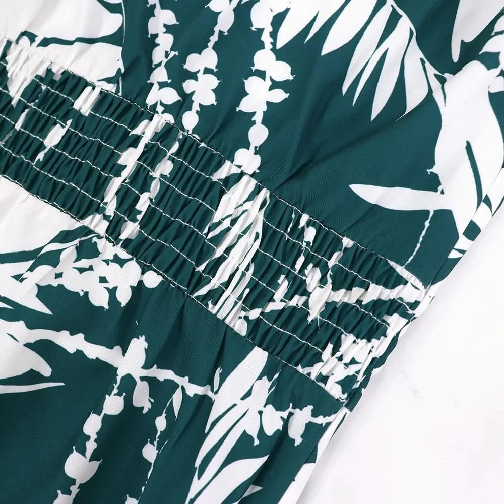 Women'S One - Shoulder Floral Print Ruffle Maxi Dress, Casual Polyester A - Line Gown, Woven Fabric, for Spring/Summer/Fall Vestido - Polynesia Market