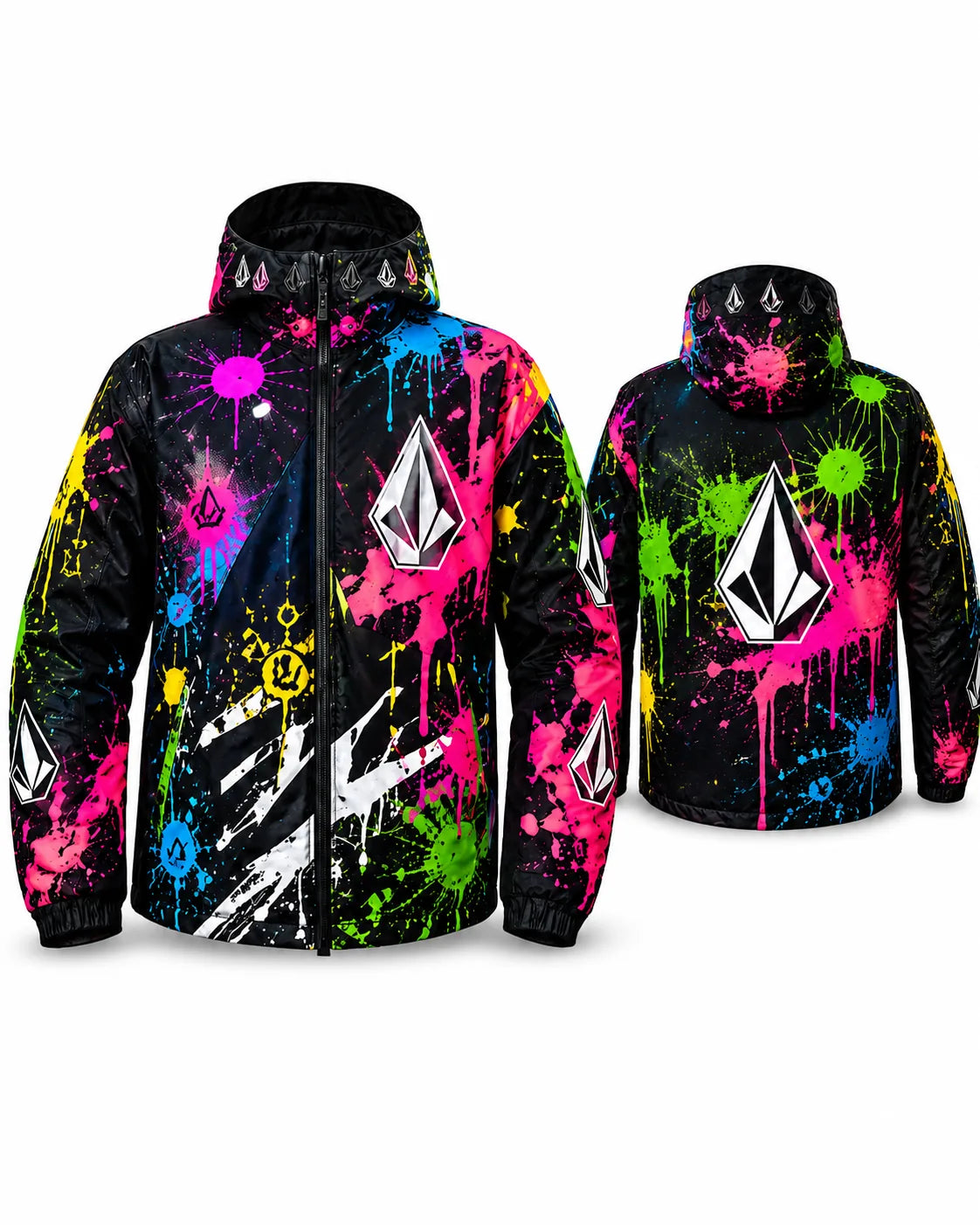 Veste Volcom Neon Meltdown, face et dos