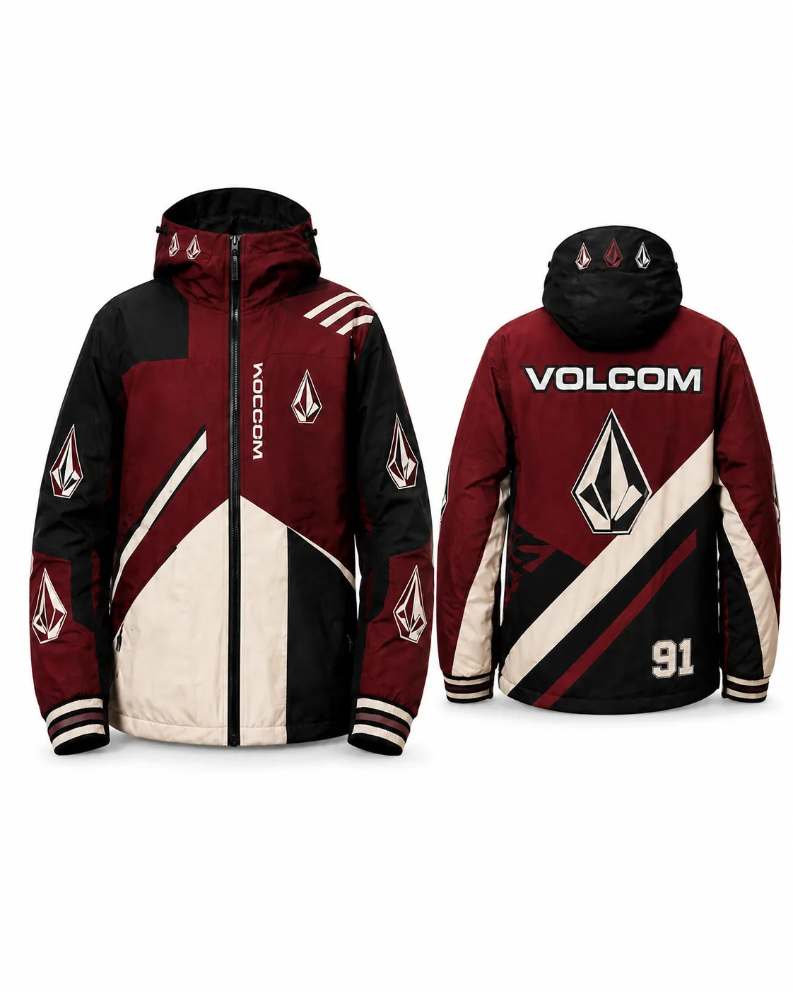 Veste Volcom Varsity Stone, face et dos